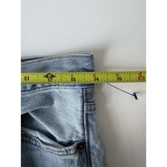 Sold Vintage Levis Womens 25x31 Blue 501 Straight Mom 90s Leather Patch​​ - Picture 8 of 10